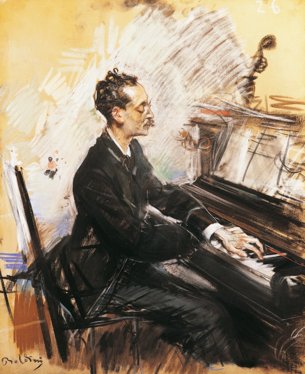 De Pianist Rey Colaco door Giovanni Boldini