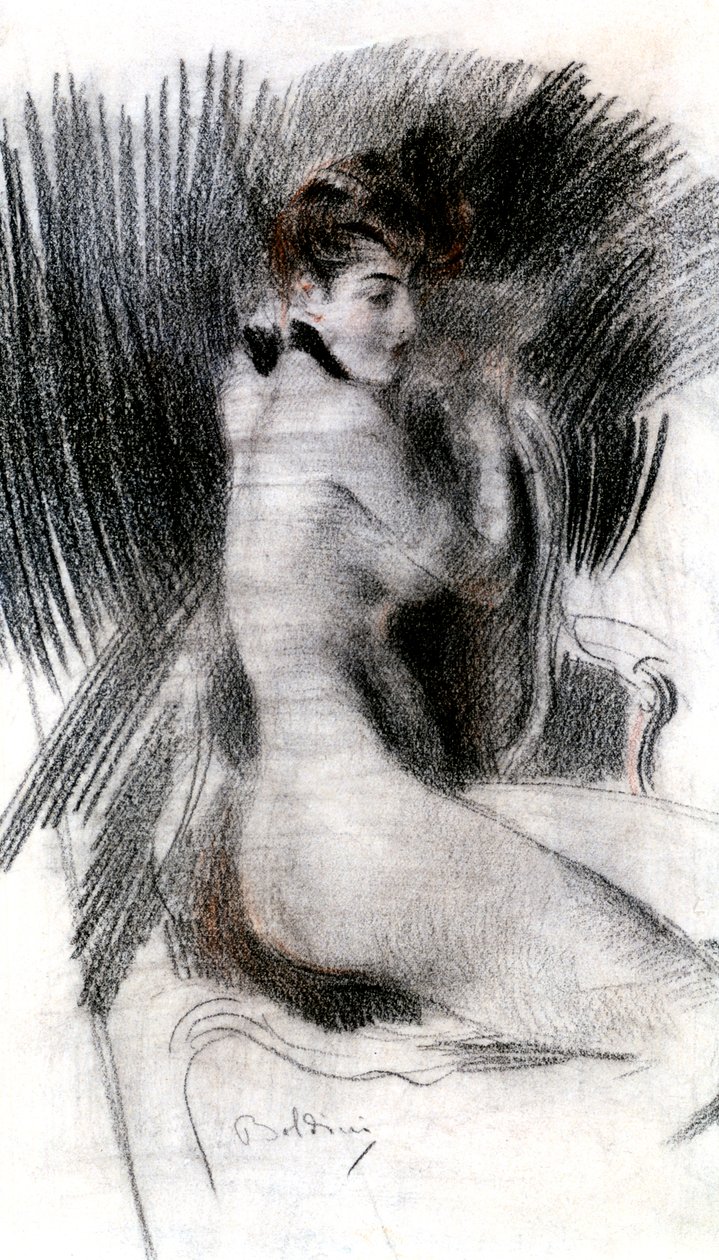 Zittende vrouw, ca. 1920 door Giovanni Boldini