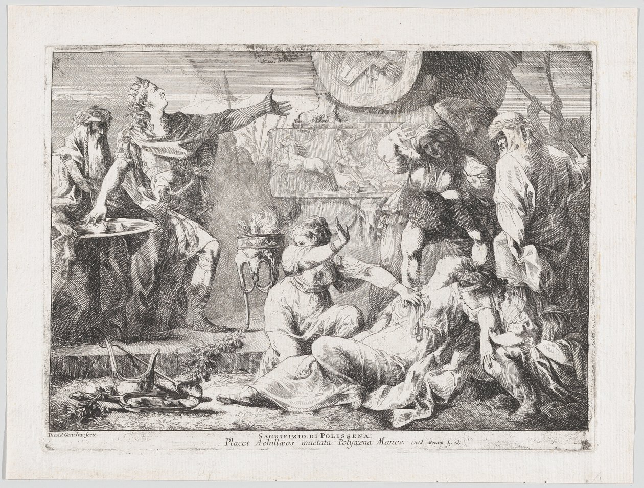 Het offer van Polyxena, 1776 door Giovanni David
