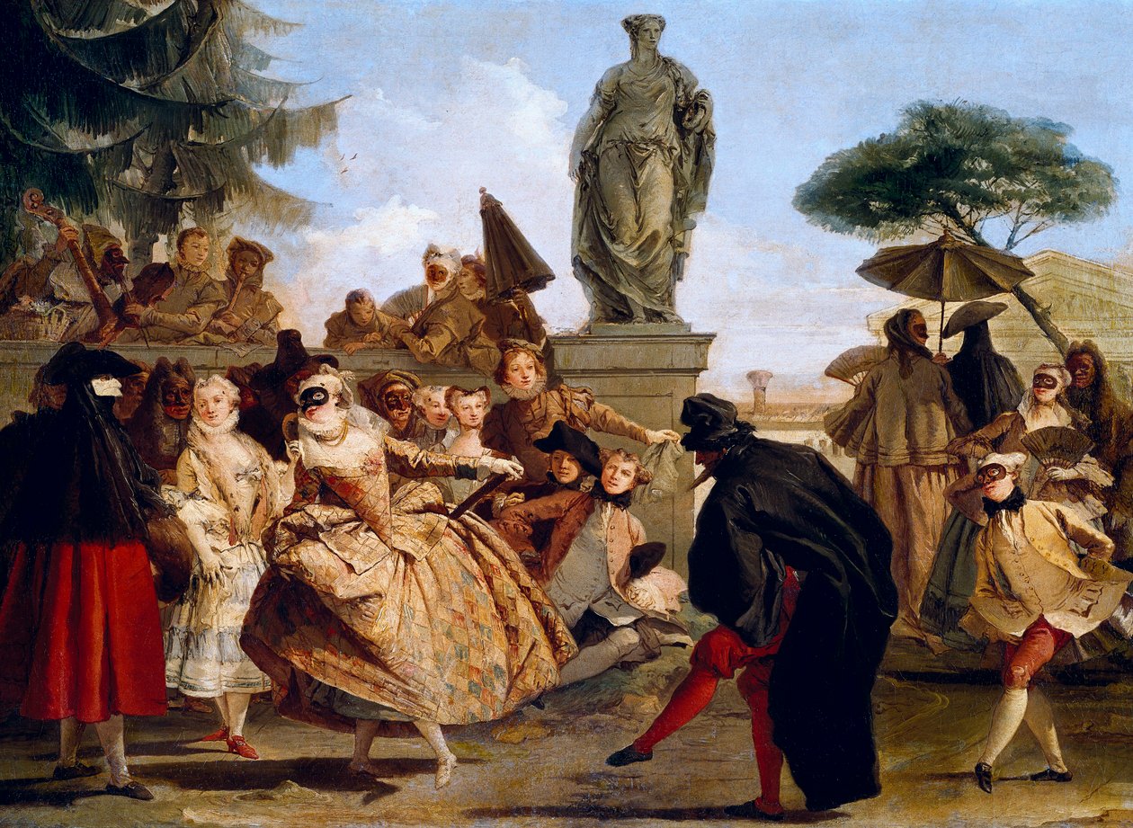 Het Menuet door Giovanni Domenico Tiepolo