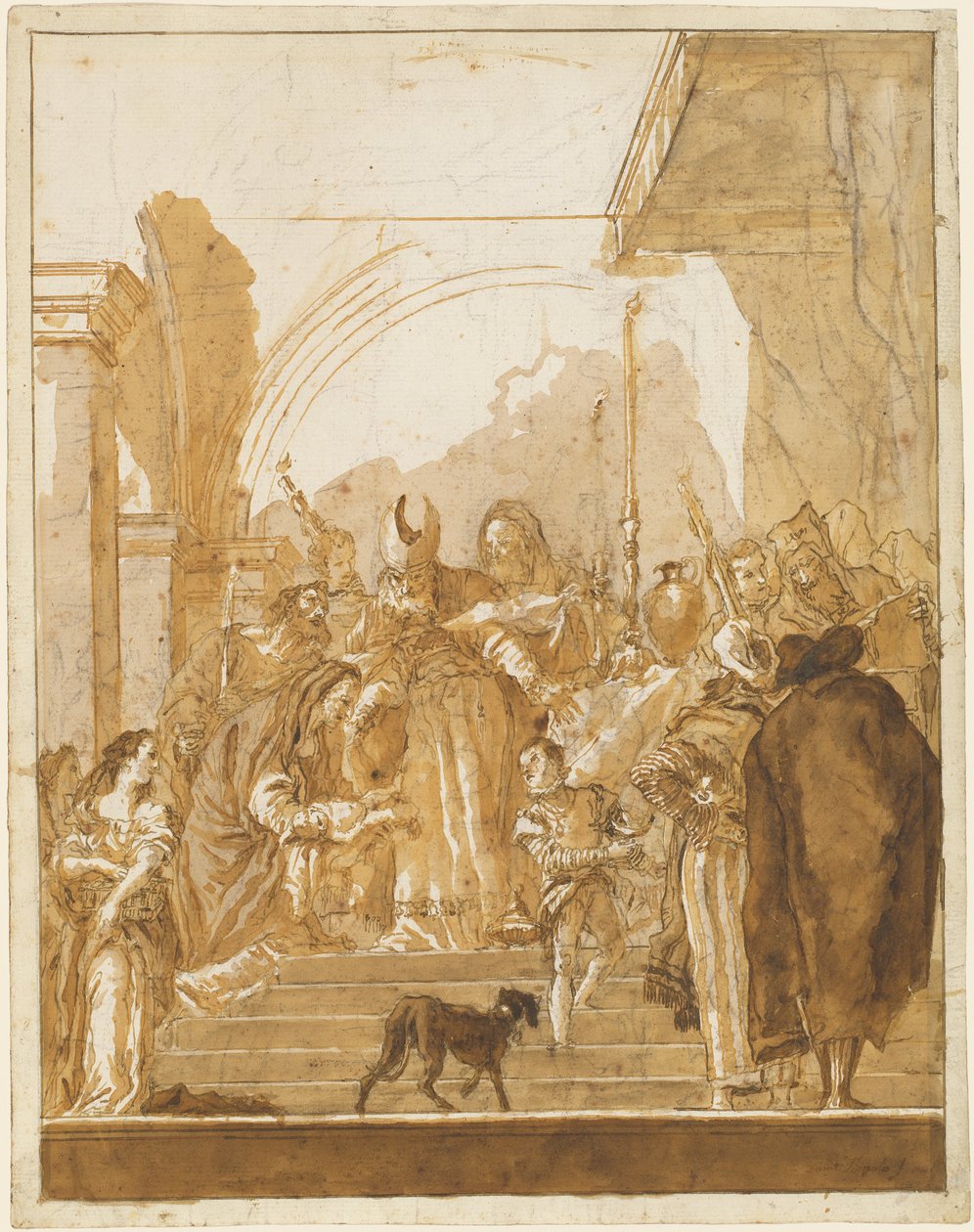 De presentatie in de tempel door Giovanni Domenico Tiepolo