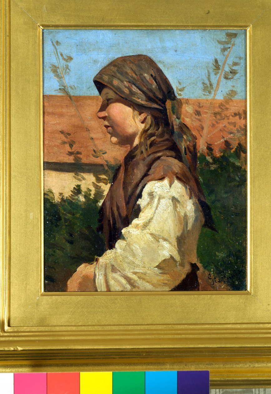 La boscaiola door Giovanni Fattori