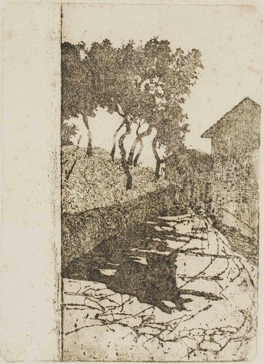 De zwarte hond door Giovanni Fattori