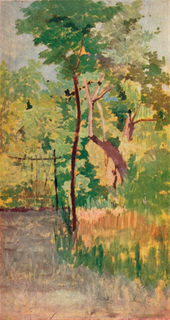 Boom en bosweg door Giovanni Fattori