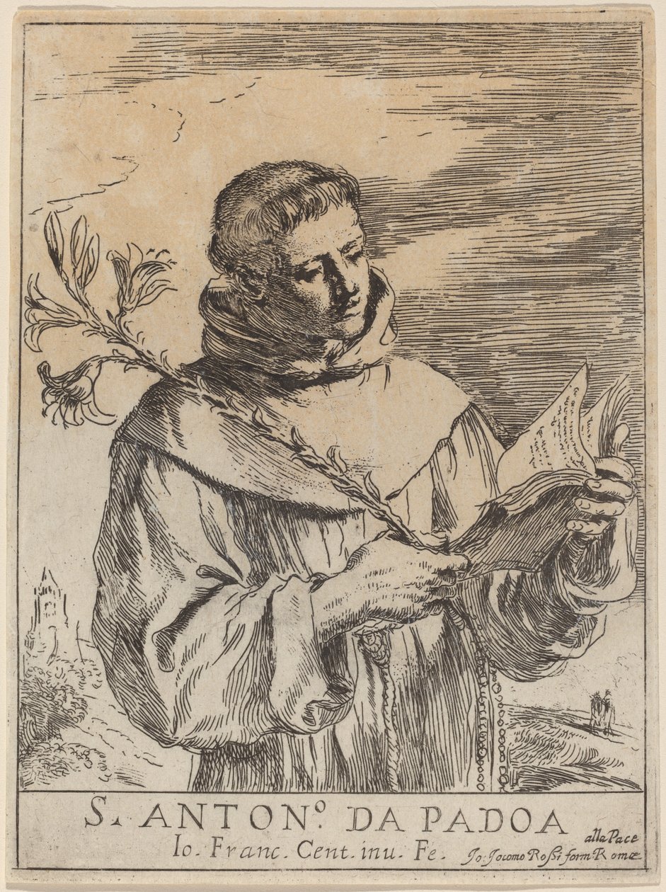 Sint Antonius van Padua door Giovanni Francesco Barbieri, called Guercino