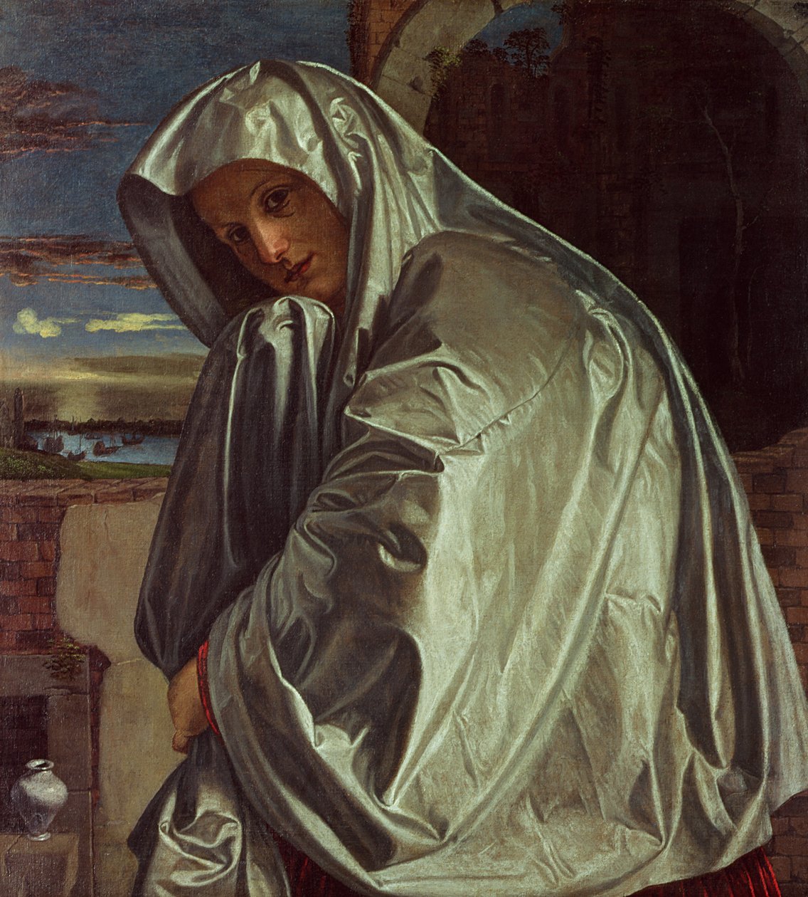 St. Maria Magdalena nadert het graf door Giovanni Girolamo Savoldo