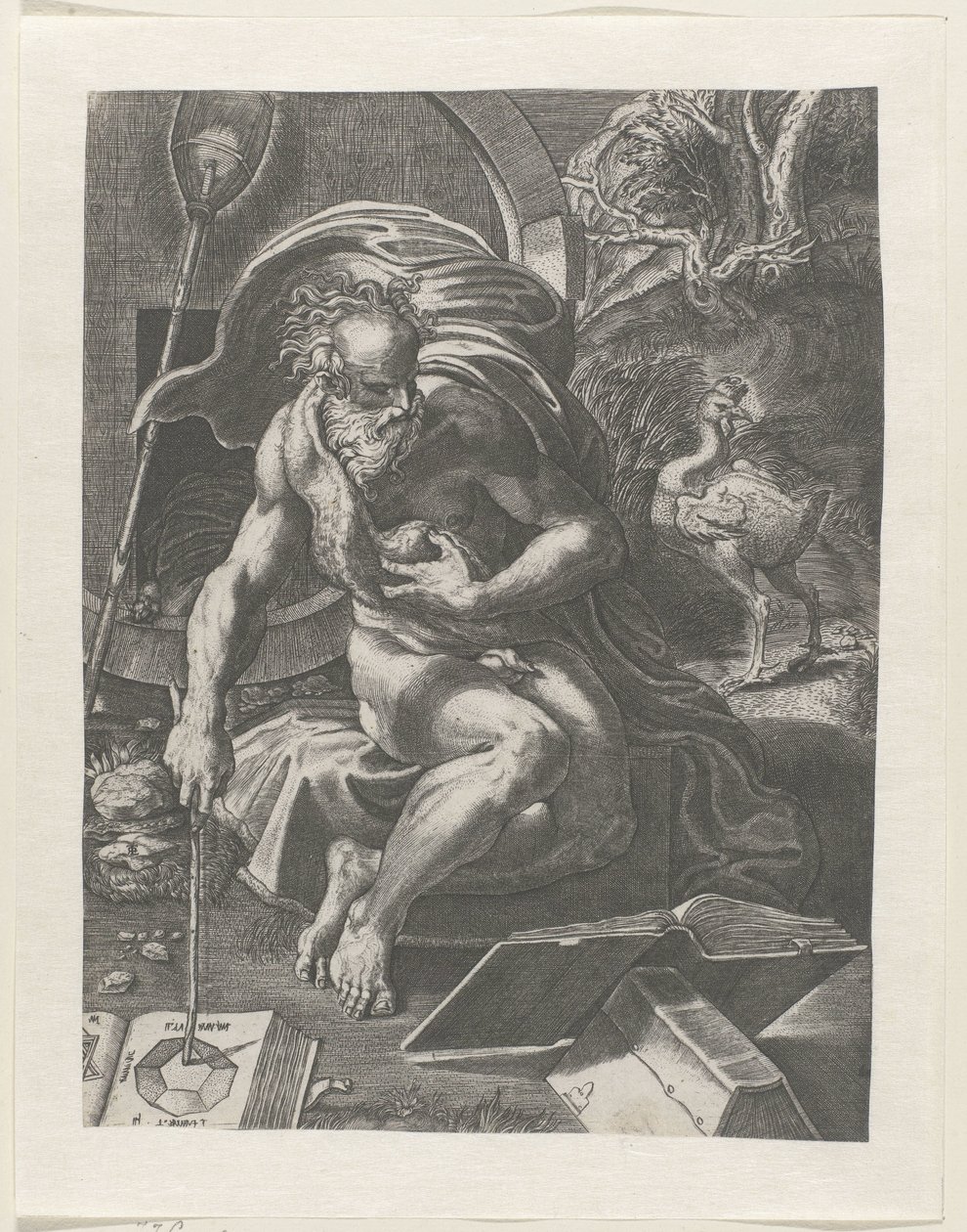 Diogenes door Giovanni Jacopo Caraglio (attributed to)