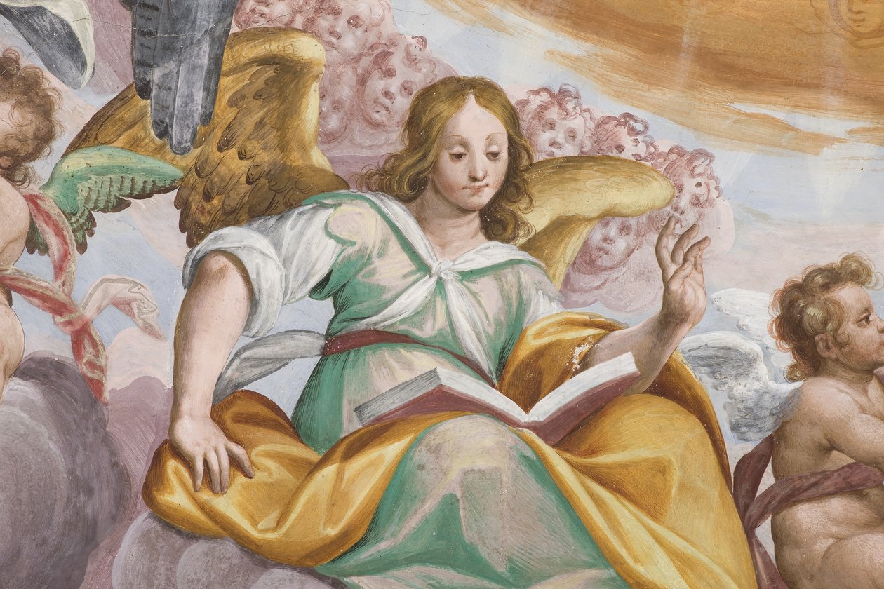 Engel en putti door Giovanni Mauro della Rovere