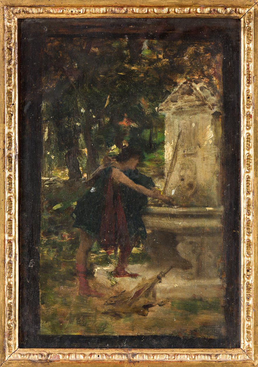 Bij de fontein door Giovanni Muzzioli