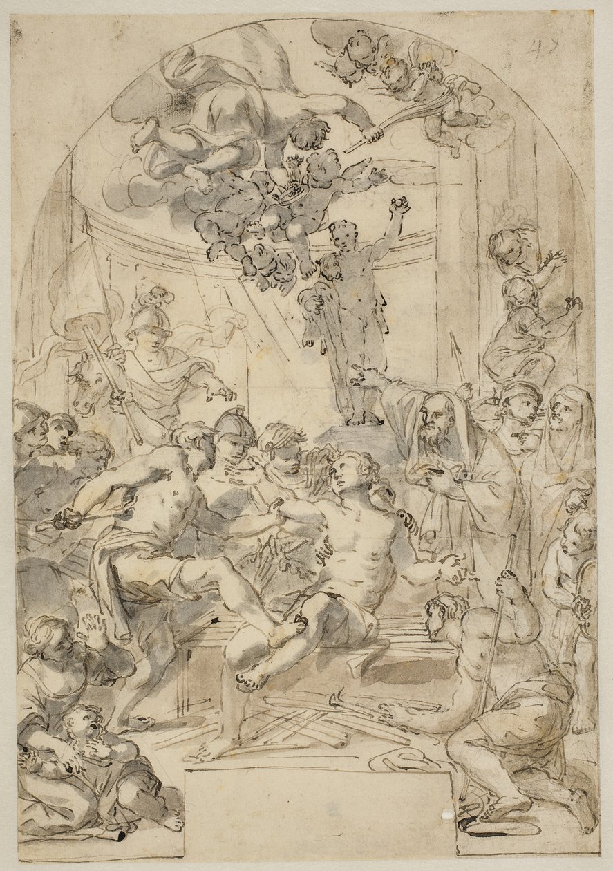 Het martelaarschap van Sint Laurentius door Giovanni Odazzi