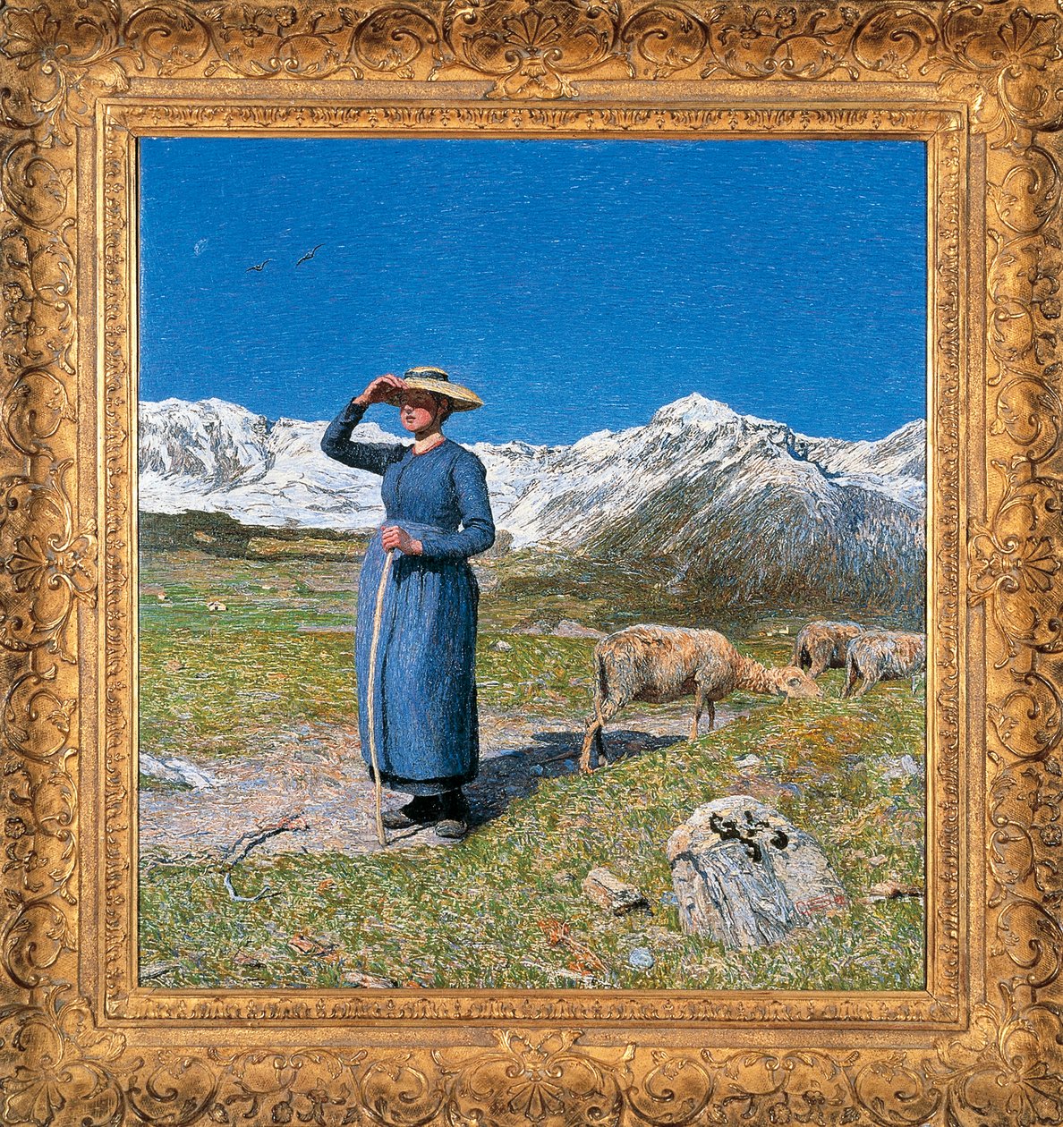 Middag in de Alpen door Giovanni Segantini