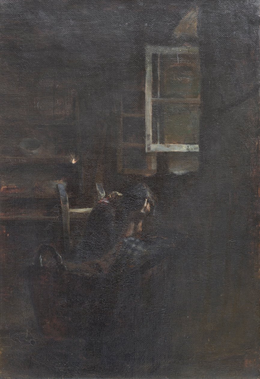 De lege wieg door Giovanni Segantini