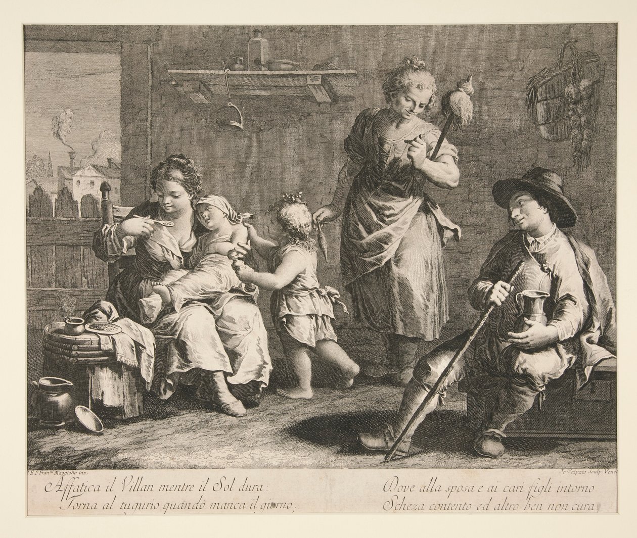 Affatica il Villan mentre il Sol dura door Giovanni Volpato