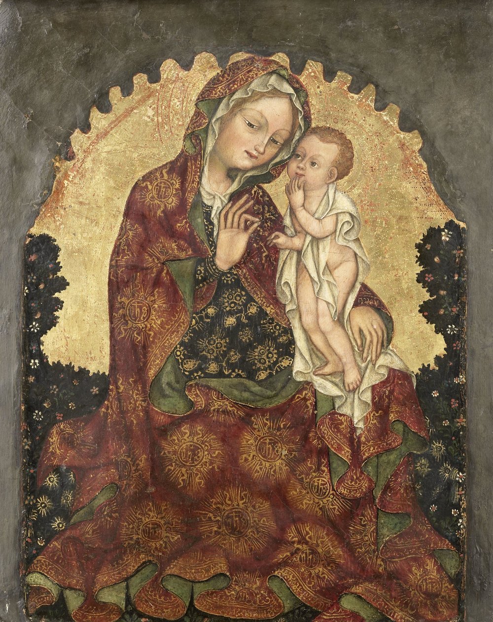 Madonna van nederigheid door Giovanni da Francia (attributed to)