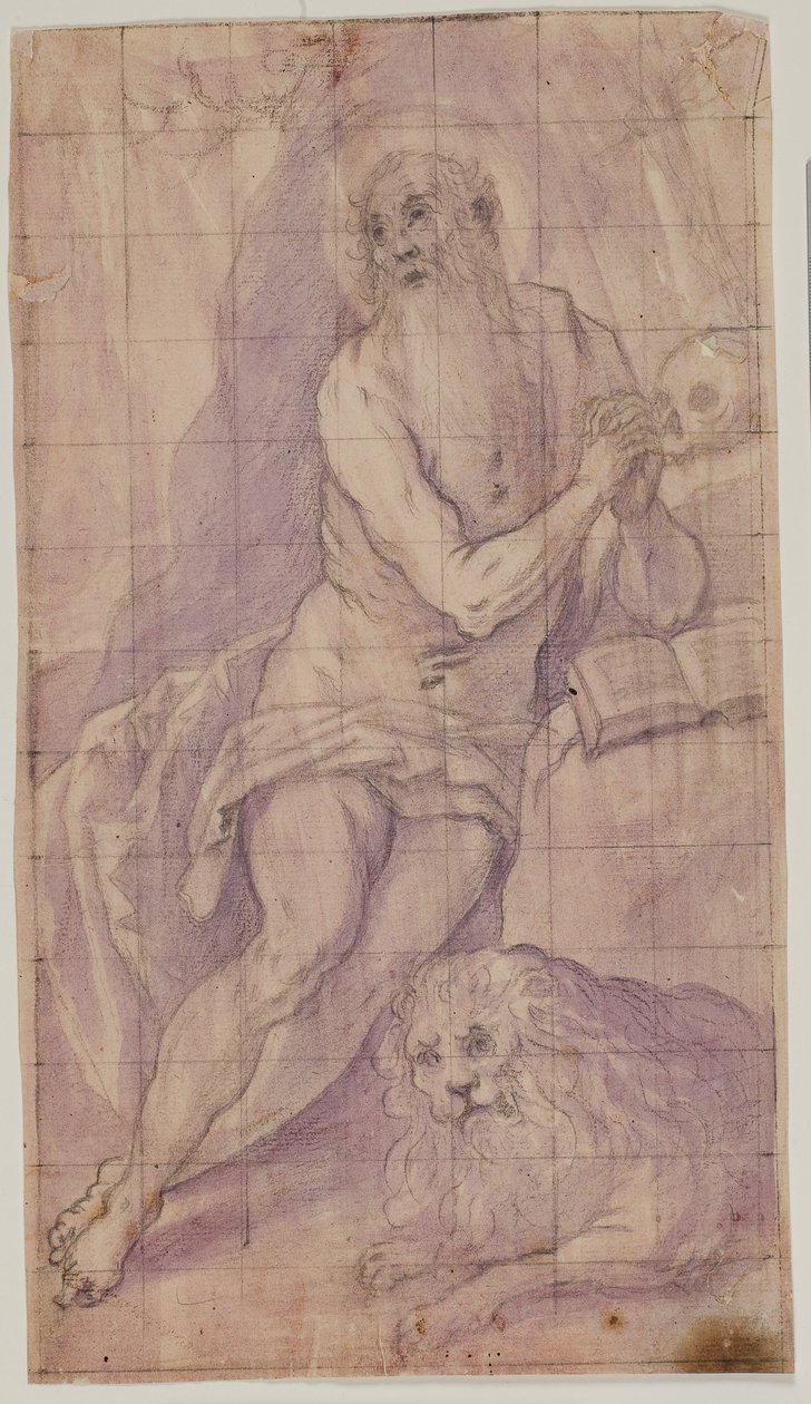 Sint Hiëronymus in de Wildernis door Giovanni de Vecchi