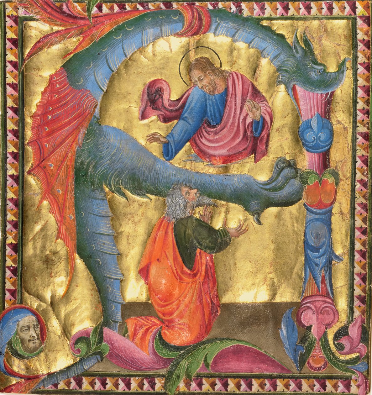 Begin A: Christus Verschijning aan David door Giovanni di Paolo