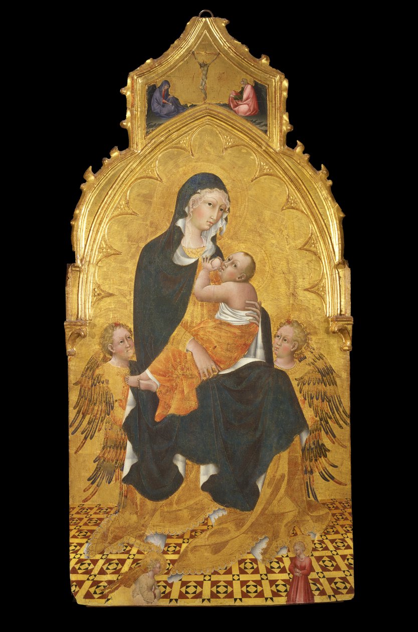 Madonna met kind en engelen; Annunciatie door Giovanni di Paolo