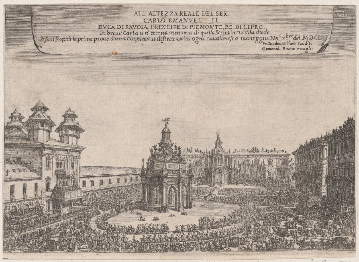 Festival in Turijn, oktober 1650 door Giovenale Boetto