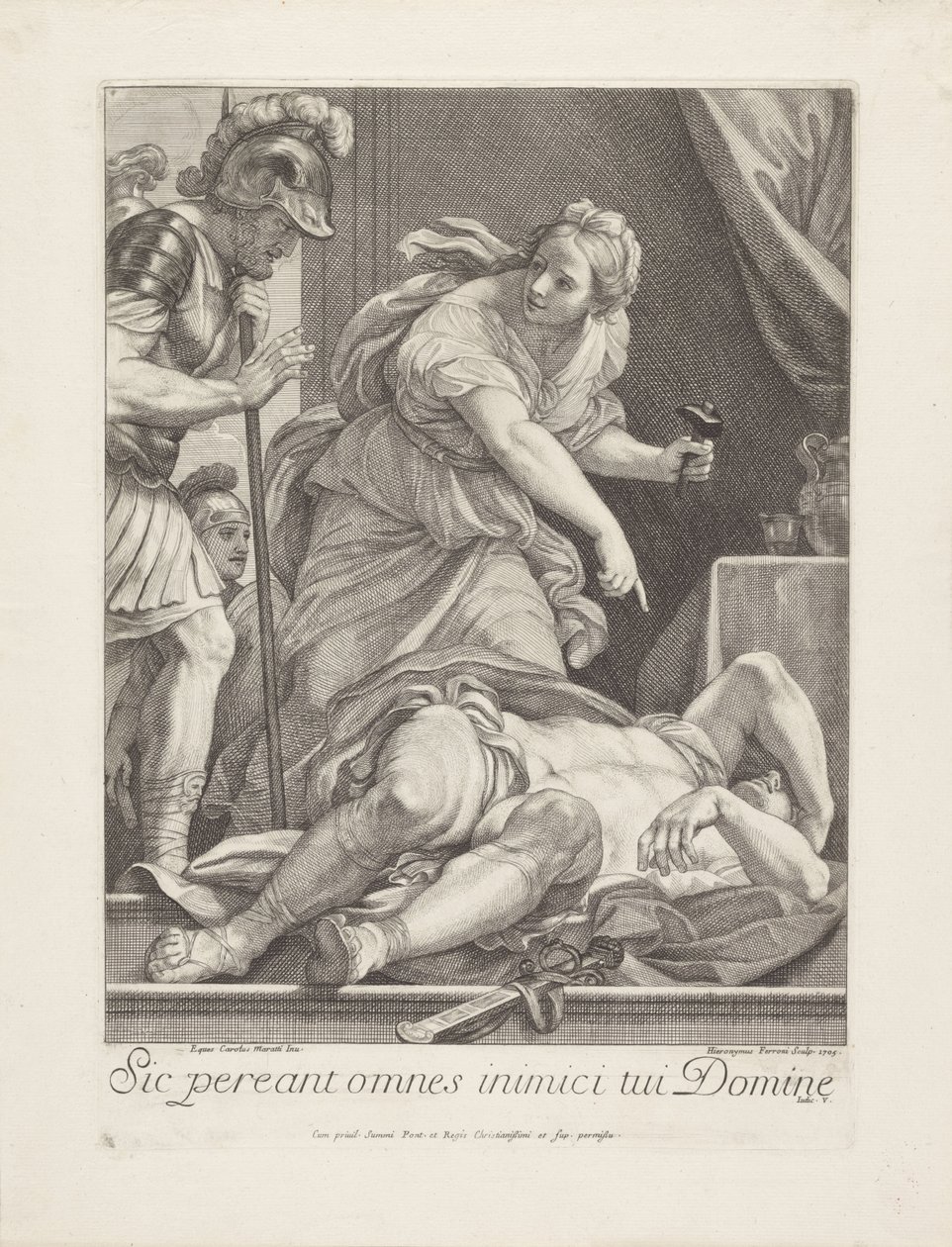 Jaël toont Barak de gedoodde Sisera door Girolamo Ferroni