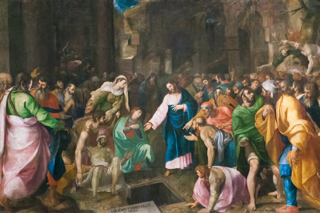 De opstanding van Lazarus, c.1555 door Girolamo Muziano