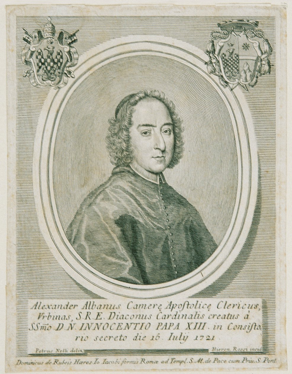 Kardinaal Alessandro Albani door Girolamo Rossi
