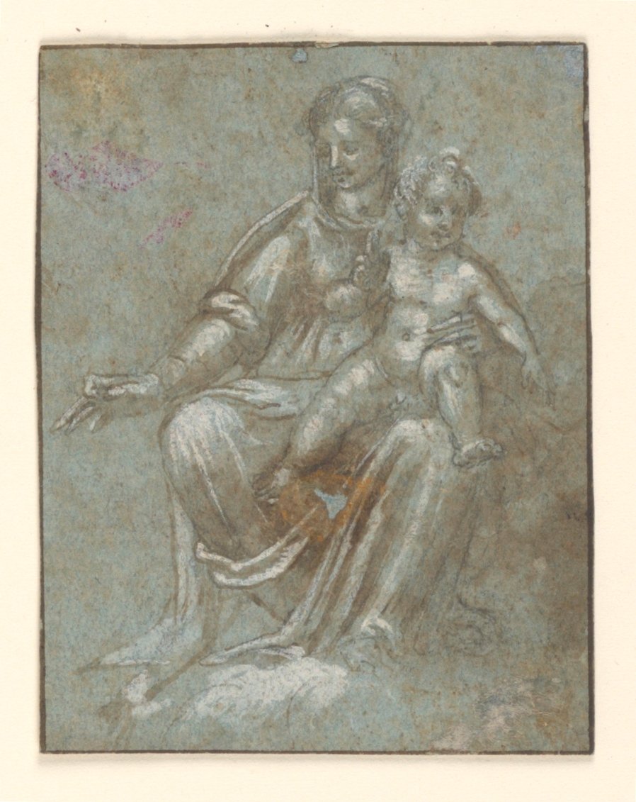 Maagd en kind door Girolamo Siciolante
