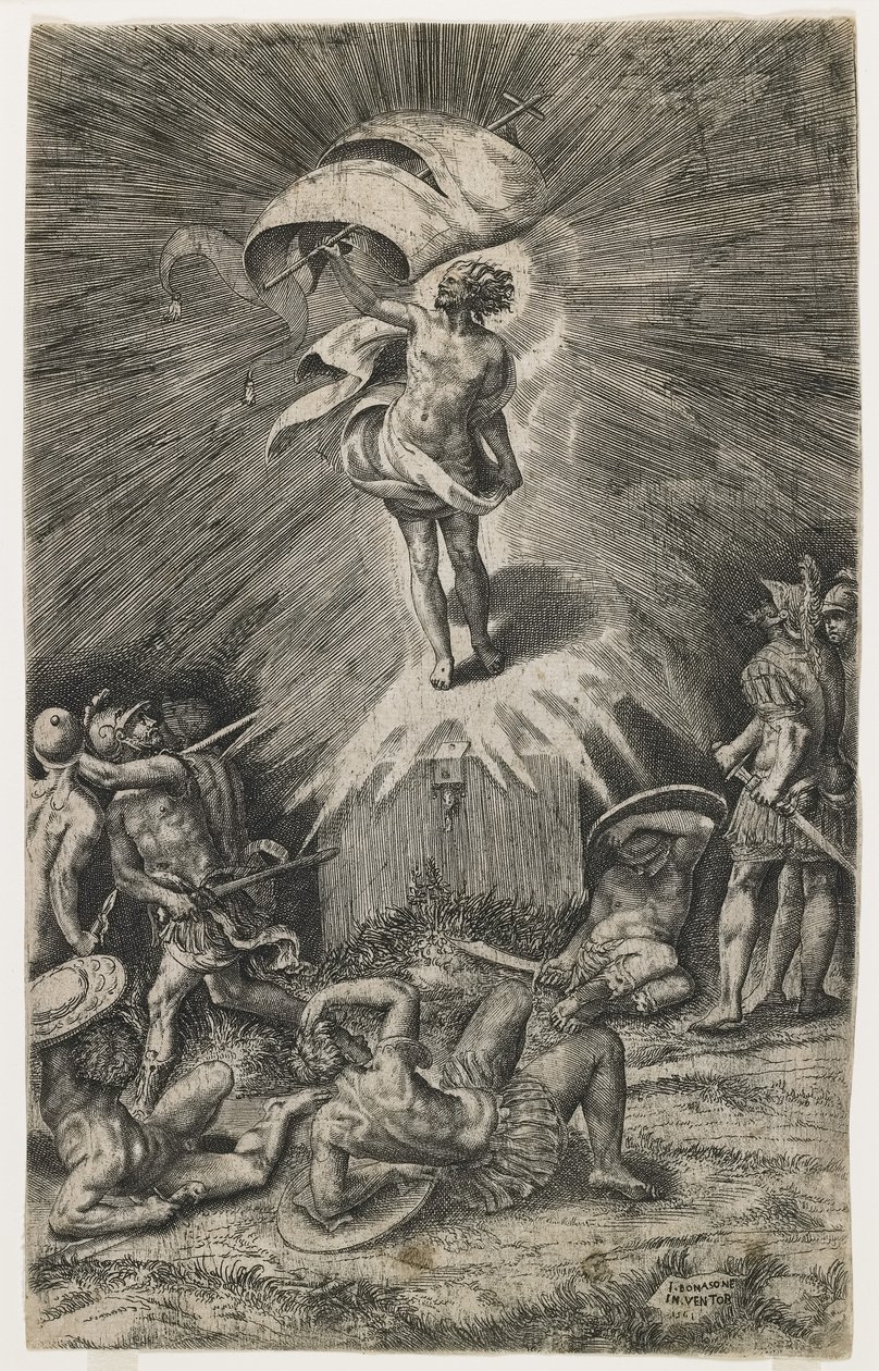 De opstanding, 1561 door Giulio Bonasone