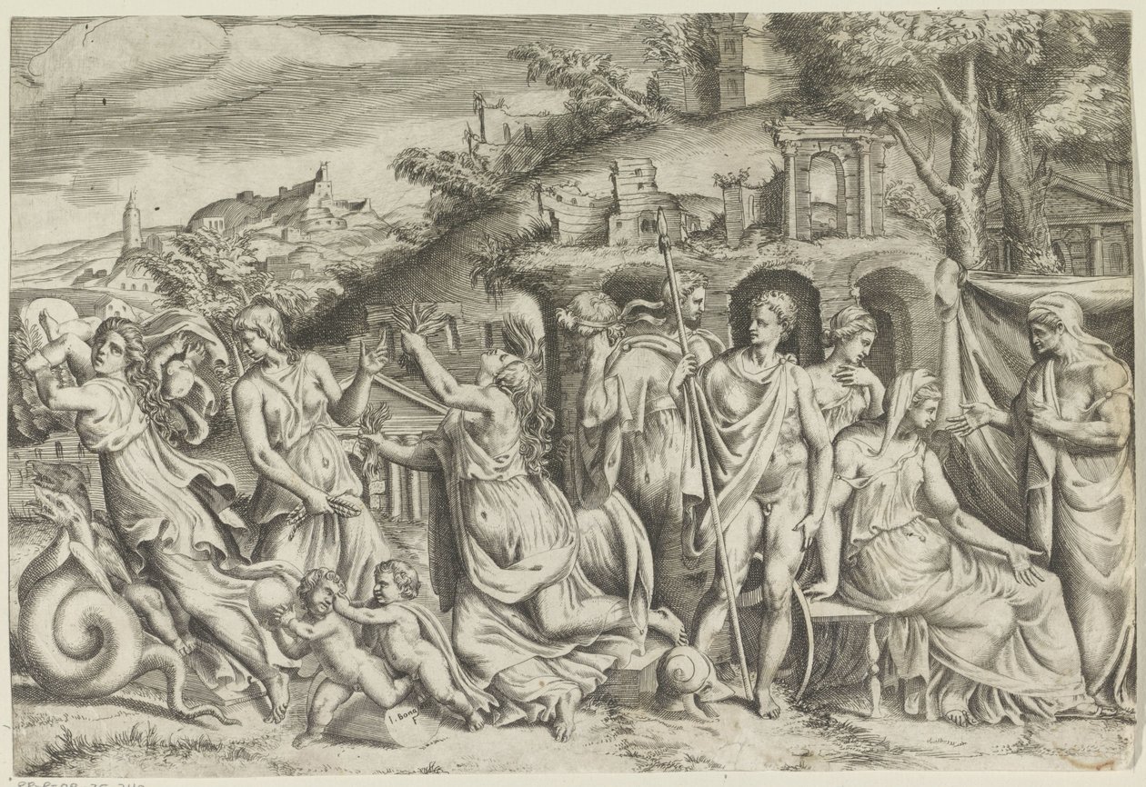 Jason en Medea door Giulio Bonasone