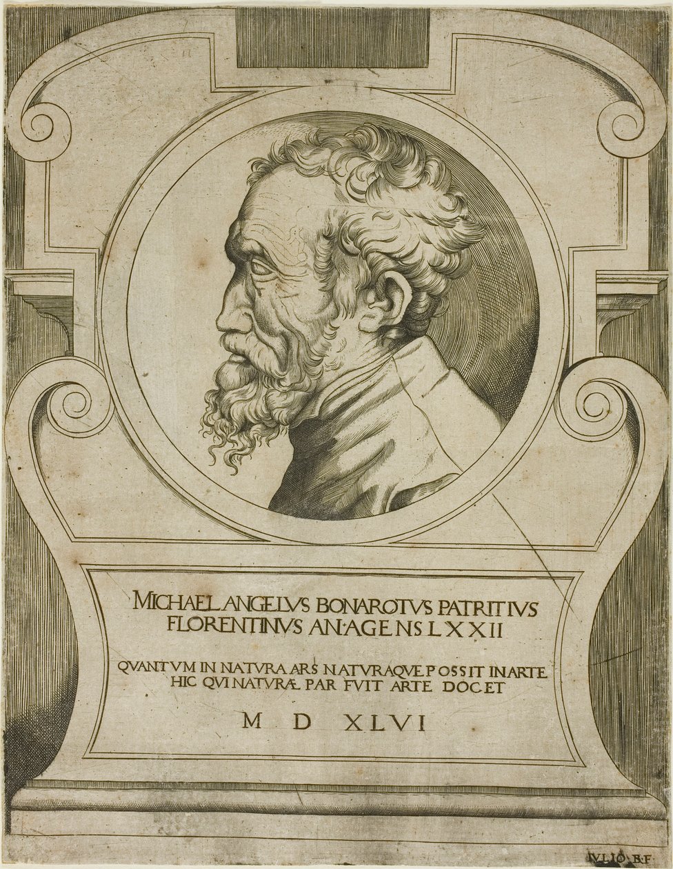 Michelangelo door Giulio Bonasone