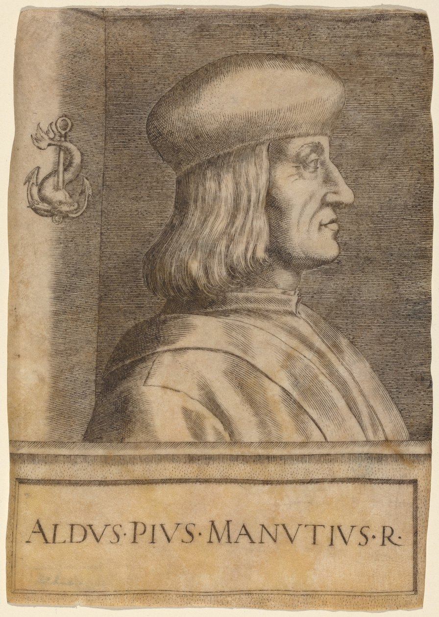 Aldus Pius Manutius door Giulio Campagnola