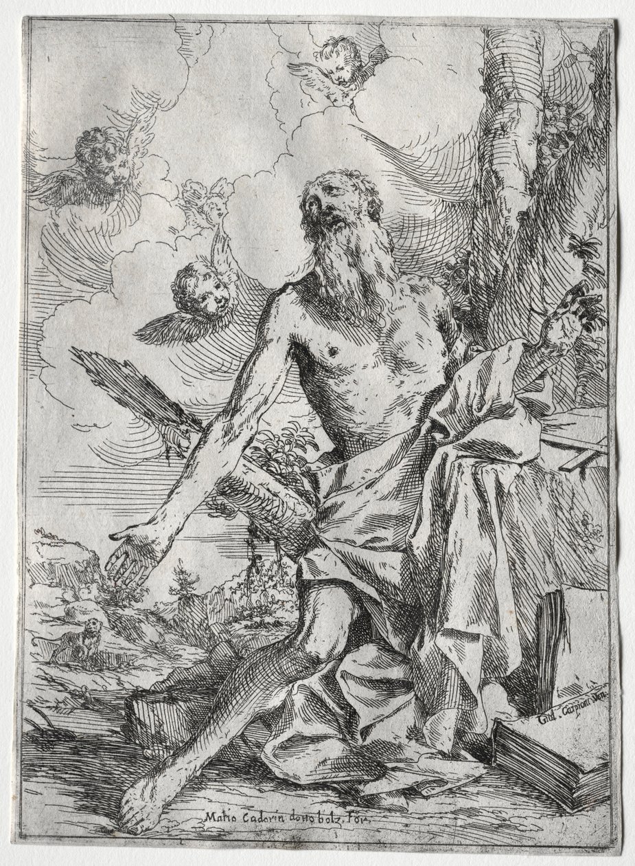 Sint Hiëronymus door Giulio I Carpioni