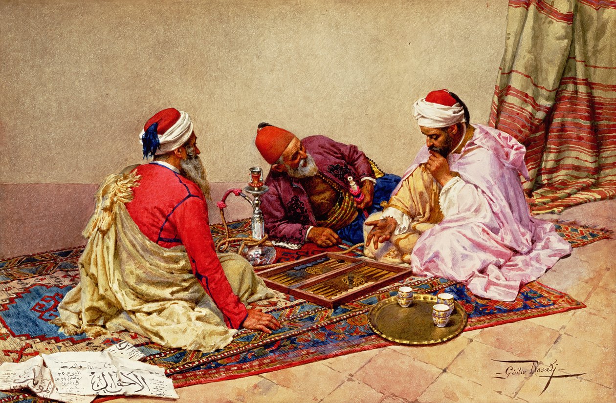 De Backgammon Spelers door Giulio Rosati