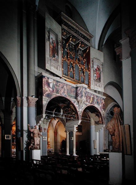 Orgel, geschilderd 1546 door Giulio Taraschi