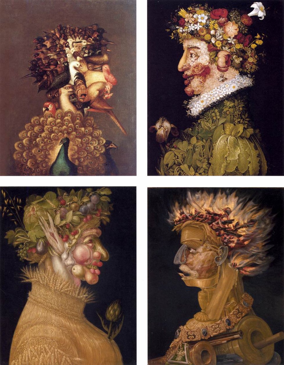 Paren van allegorieën door Giuseppe Arcimboldo