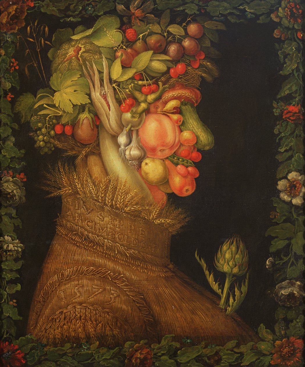 Zomer, 1573 door Giuseppe Arcimboldo
