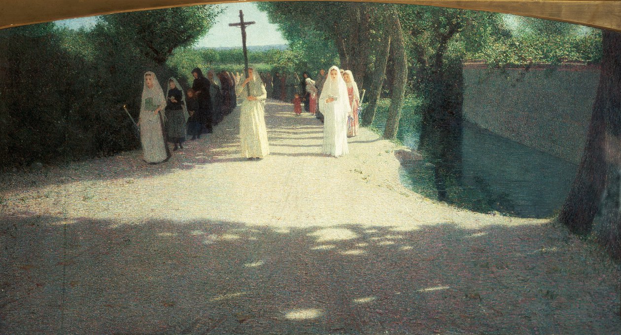 De Processie, 1892-95 door Giuseppe Pellizza da Volpedo