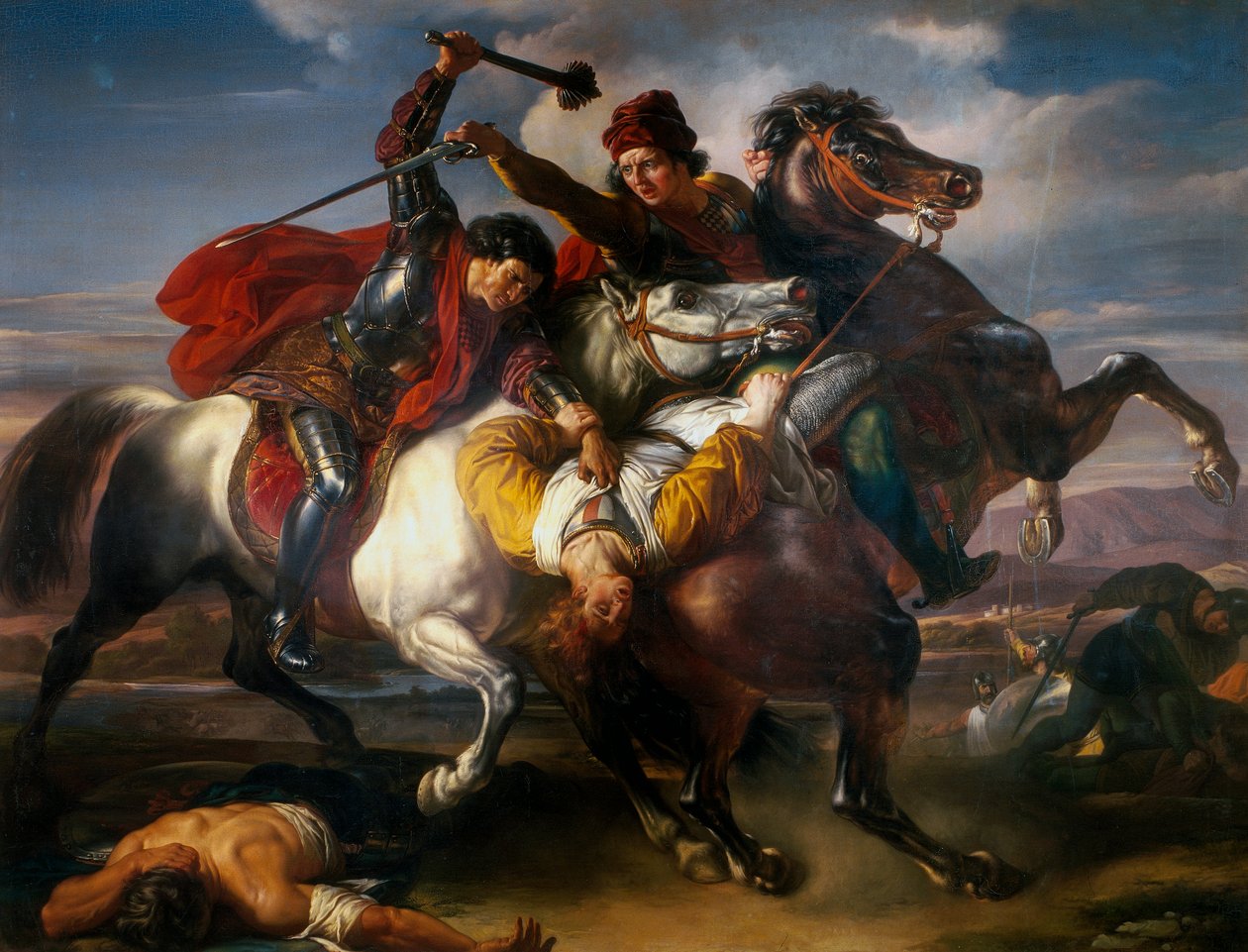 Farinata degli Uberti bij de Slag van Montaperti door Giuseppe Sabatelli