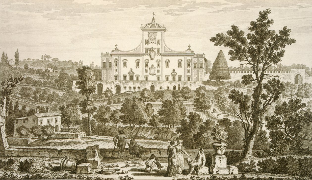 Villa Ricci in Pozzolatico door Giuseppe Zocchi