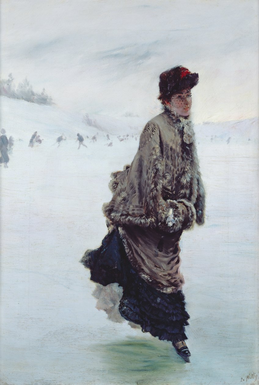 De schaatser door Giuseppe de Nittis