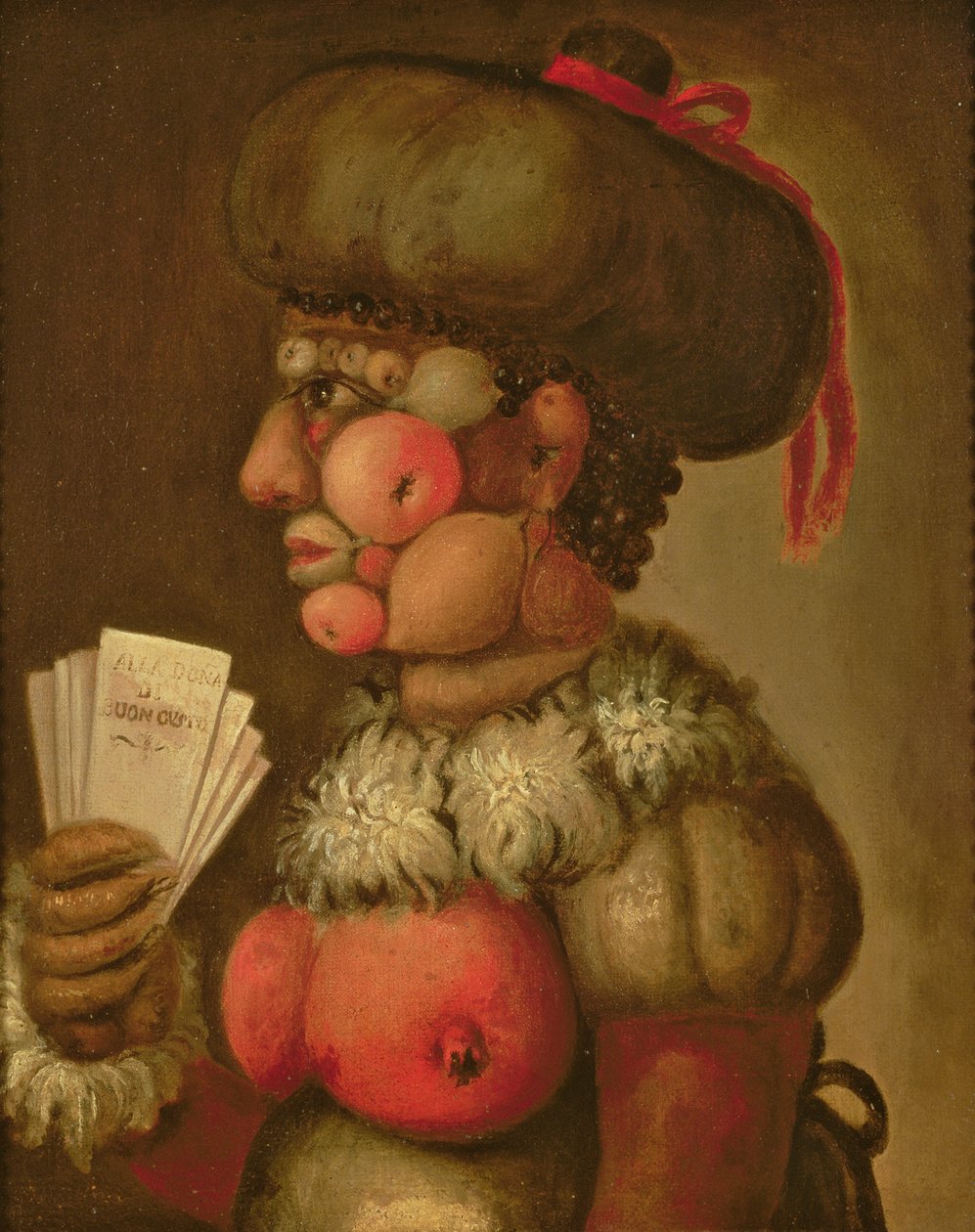 De dame van goede smaak door Giuseppe Arcimboldo