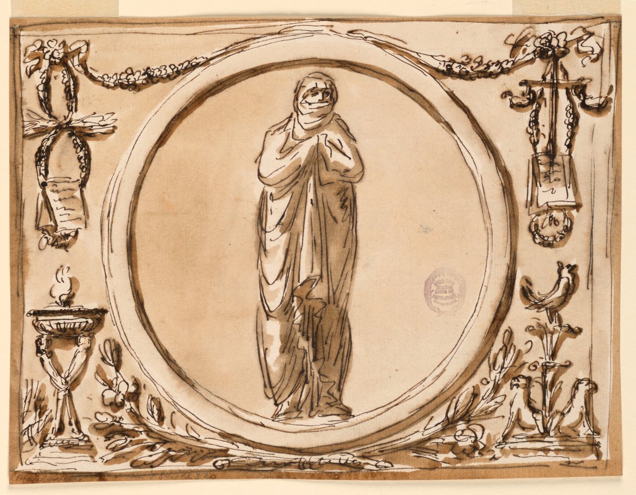Decoratie van een paneel door Giuseppe Barberi