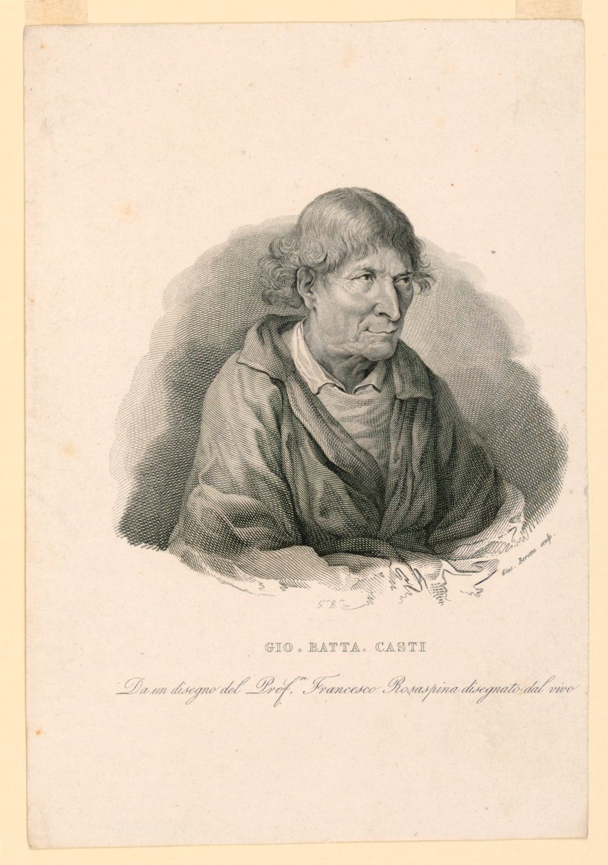 Portret van Giovanni Battista Casti (1721-1803) door Giuseppe Beretta