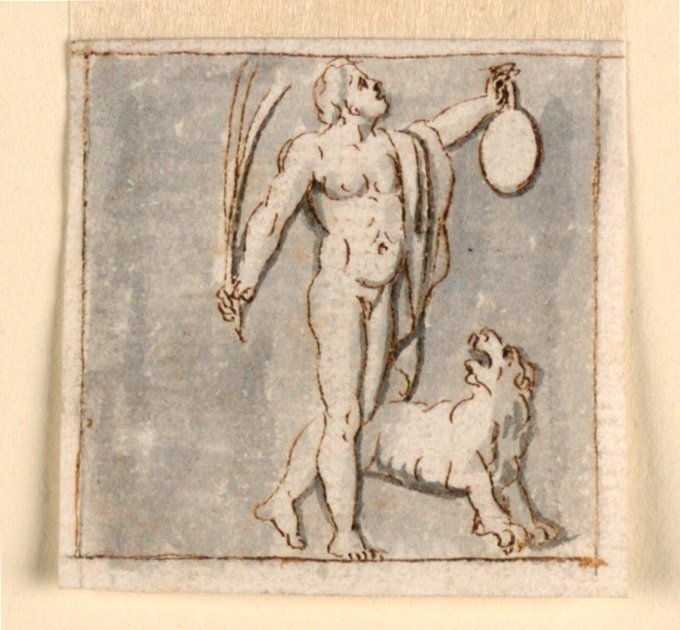 Dionysus met panter door Giuseppe Bernardino Bison