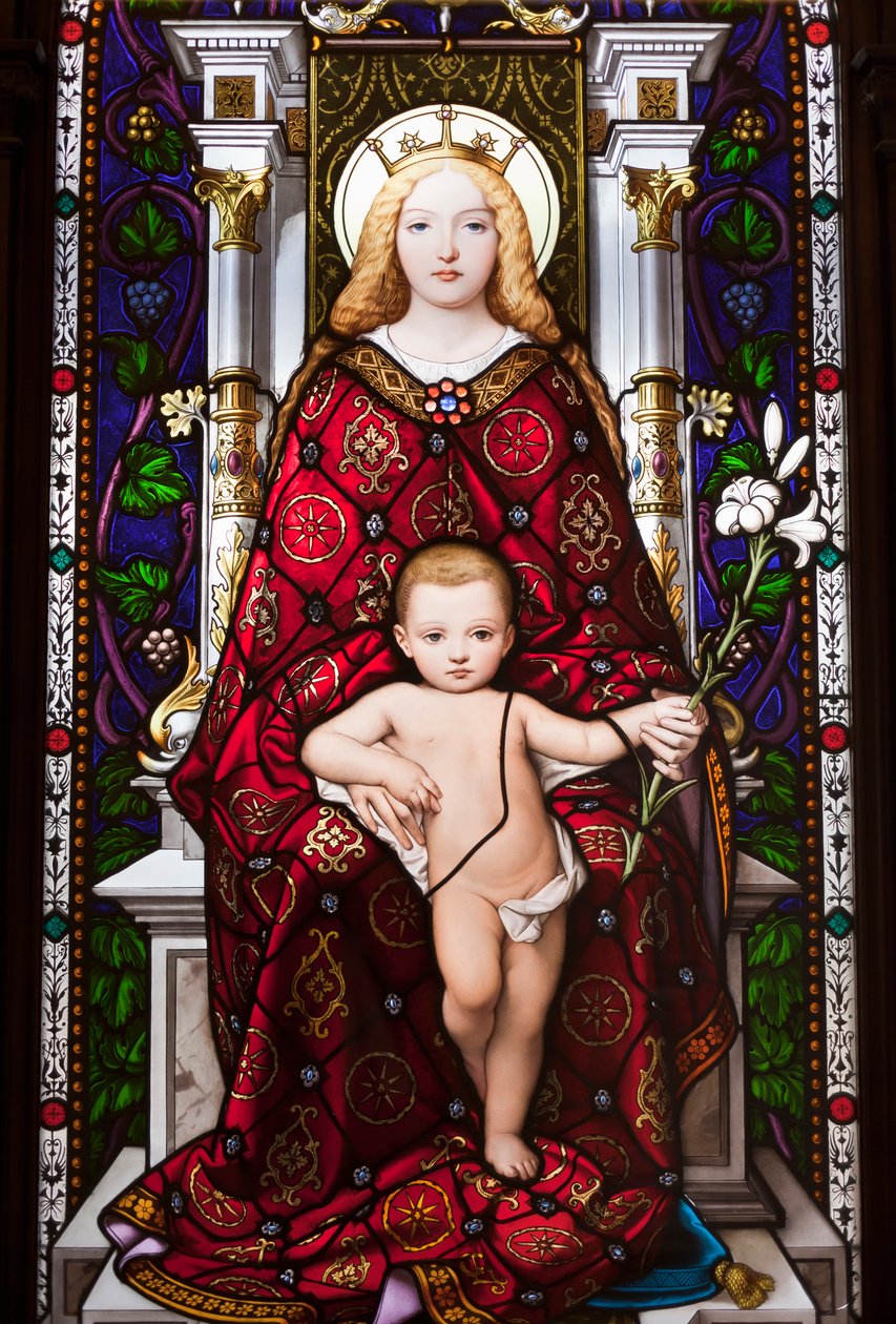 Madonna op de Troon door Giuseppe Bertini