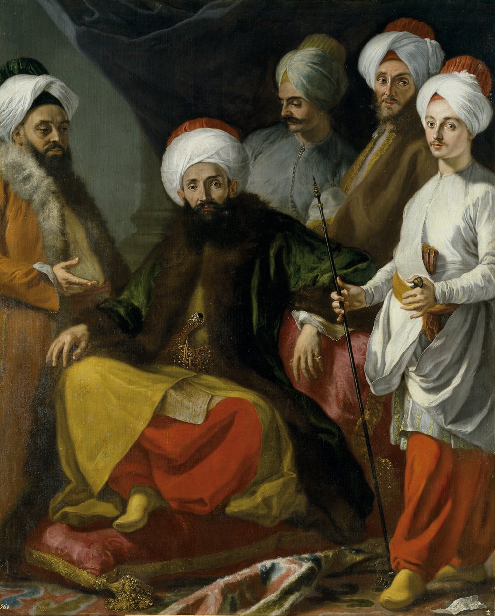 De Turkse ambassade in Napels in 1741 door Giuseppe Bonito