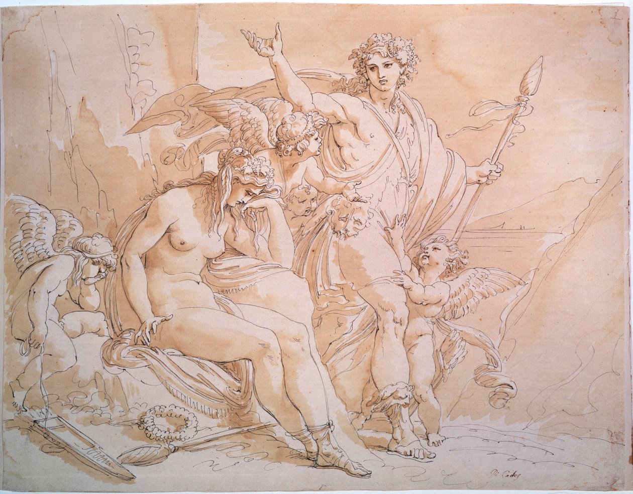 Bacchus en Ariadne, 1780s door Giuseppe Cades
