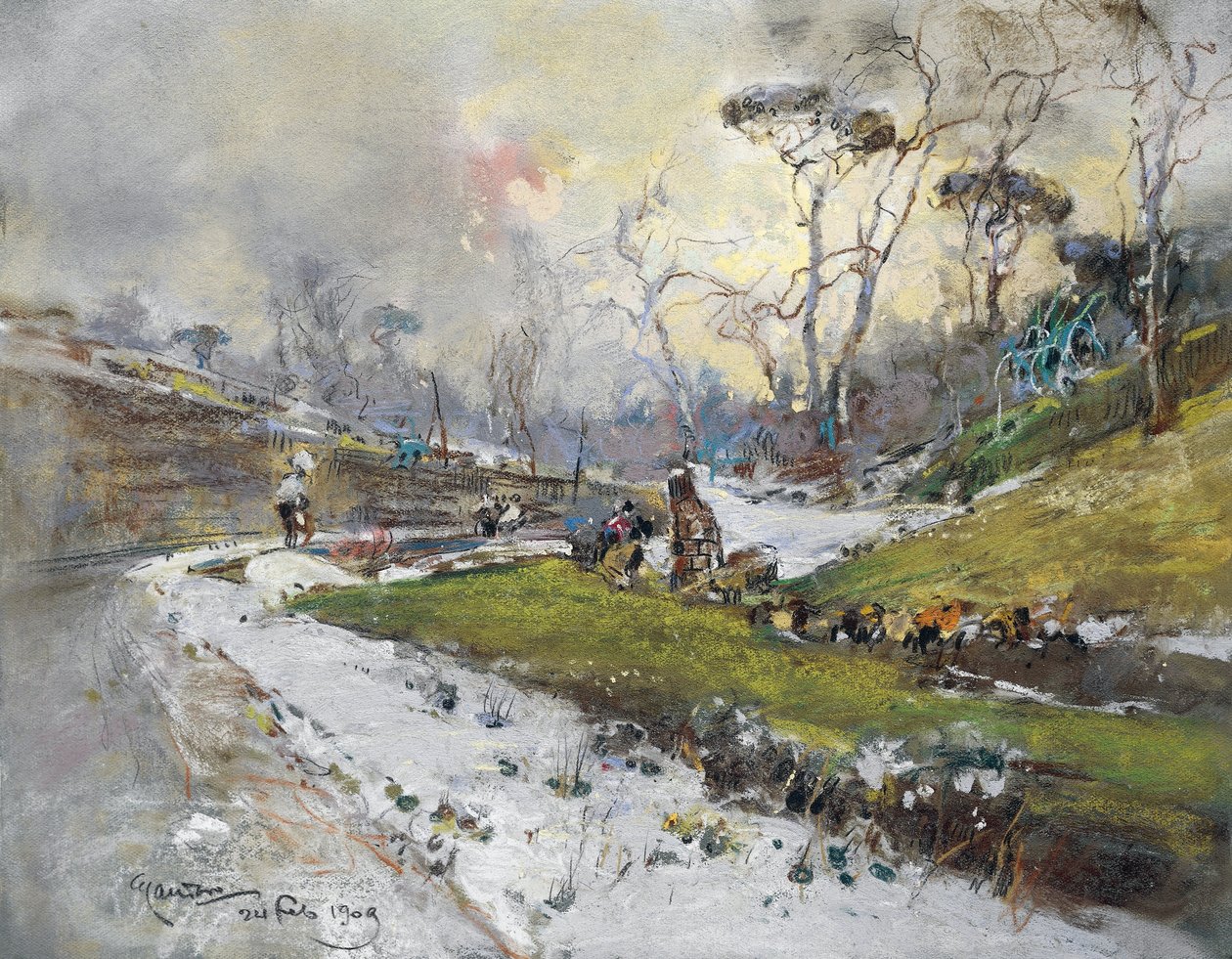 Landschap met weg door Giuseppe Casciaro