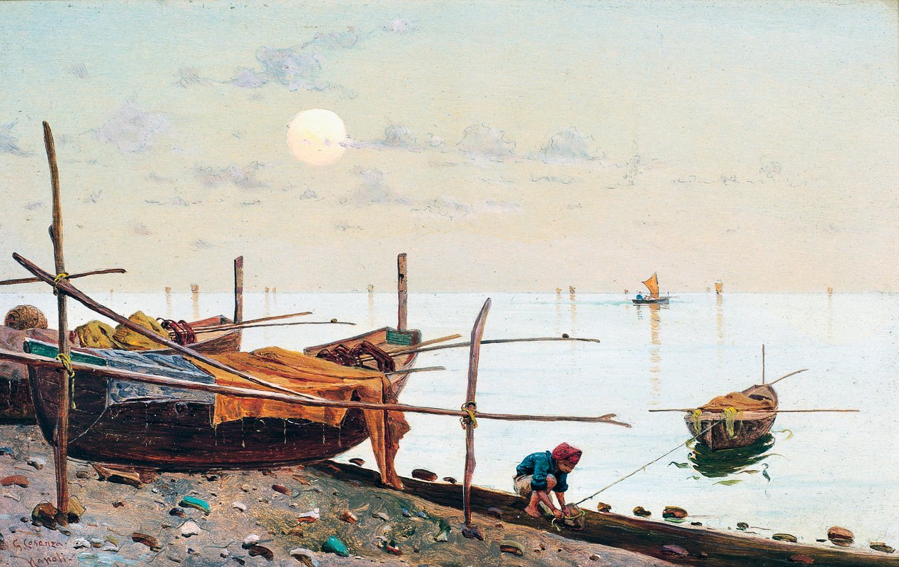 Haven van Napels, Italië door Giuseppe Cosenza