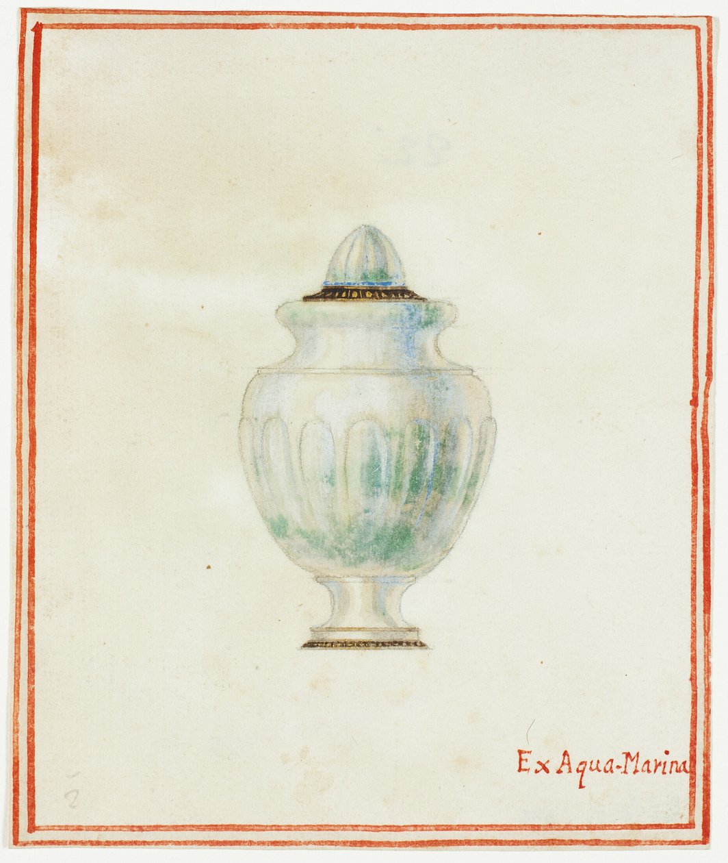 Aquamarijn Urn door Giuseppe Grisoni