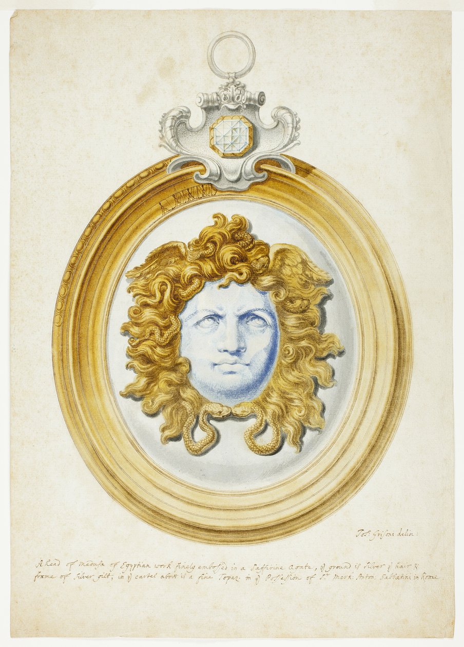 Hoofd van Medusa (verzameling Sabbatini, Rome) door Giuseppe Grisoni